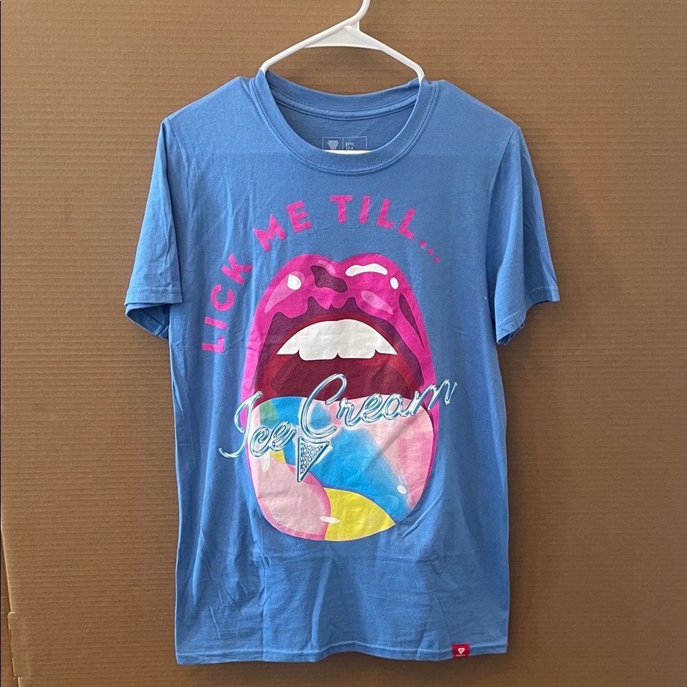 Voyages Lick Me Till Ice Cream Classic Crew Neck Tee